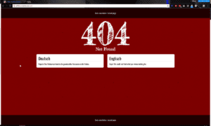 Unsere angepasste Version der 404 Fehlerseite