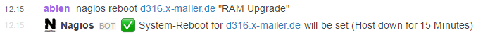 Slack: Nagios Bot Befehle