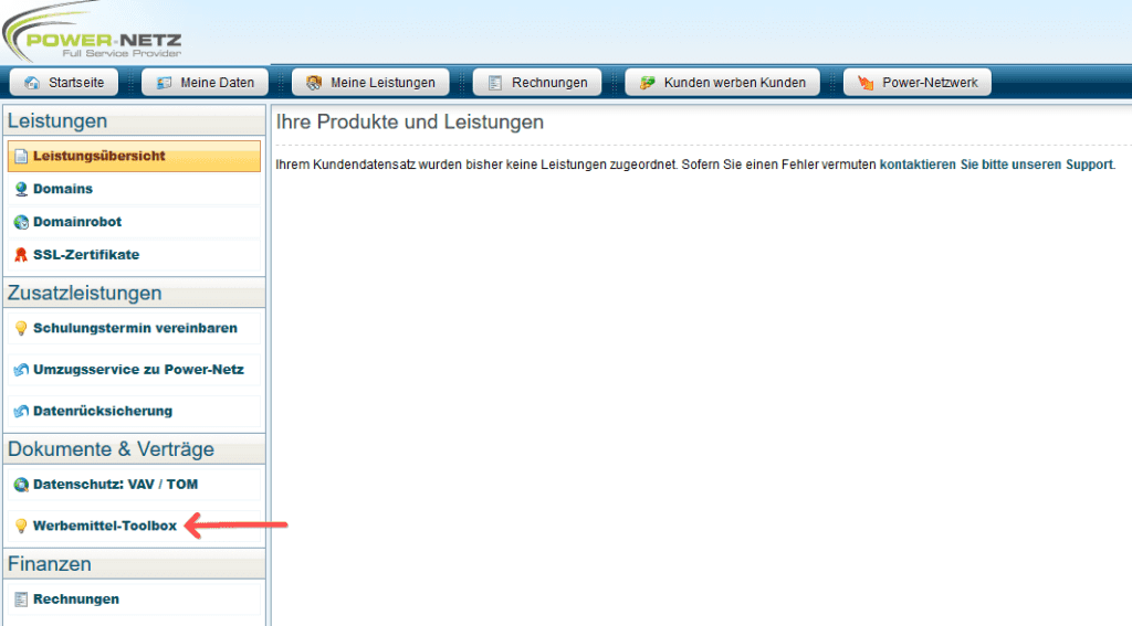 Kundenlogin Werbemittel-Toolbox