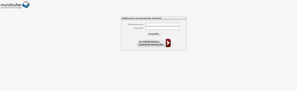 Webmailer: Server-Interface - RoundCube