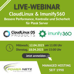 Webinar - Cloudlinux und Imunify360
