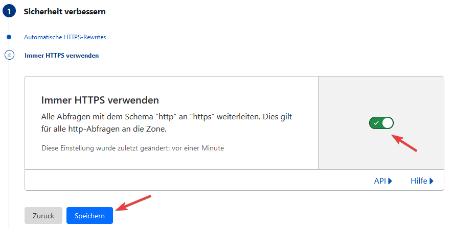 Cloudflare | Schnelleinrichtung - Immer HTTPS