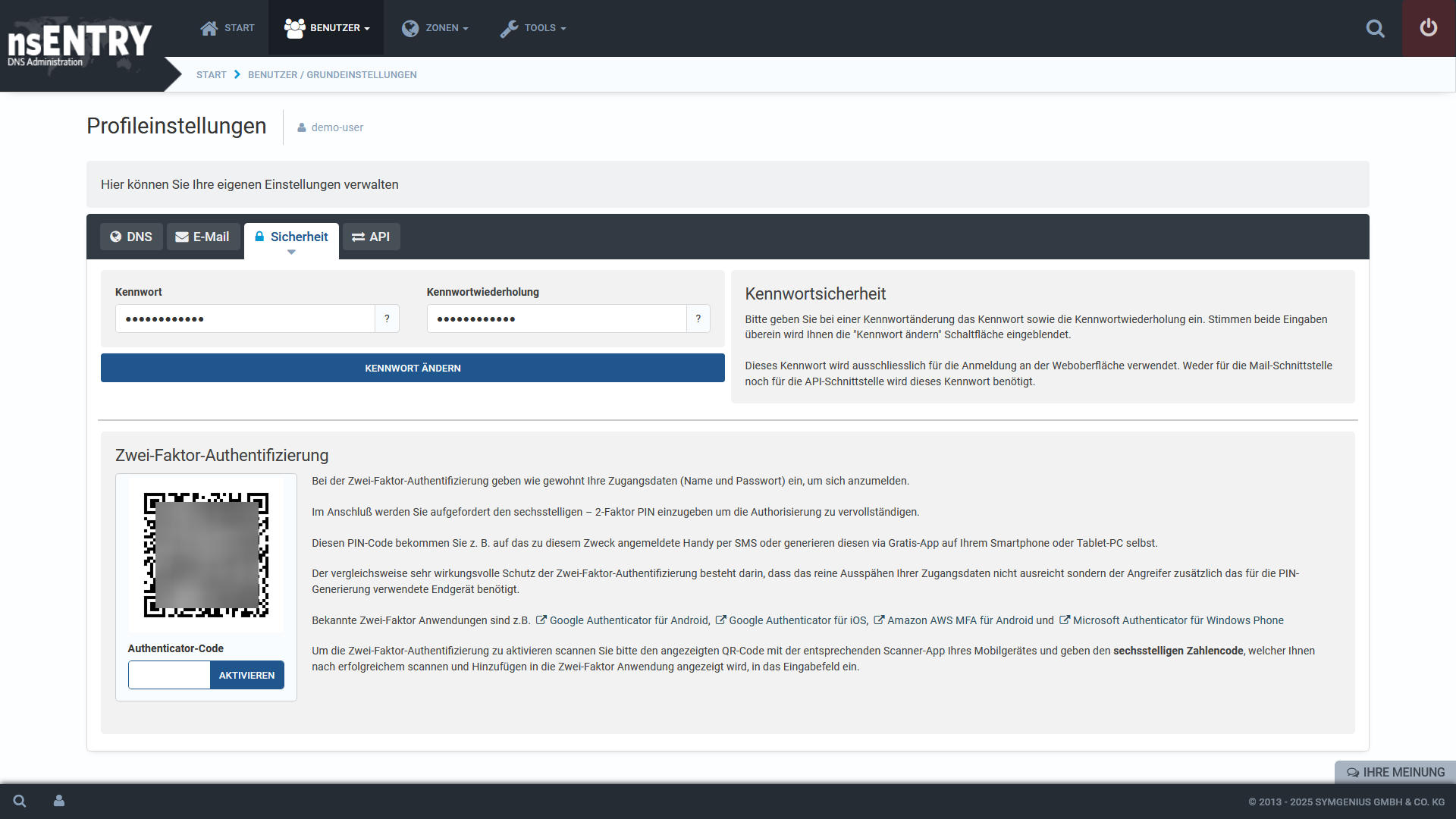 Benutzer - Sicherheit