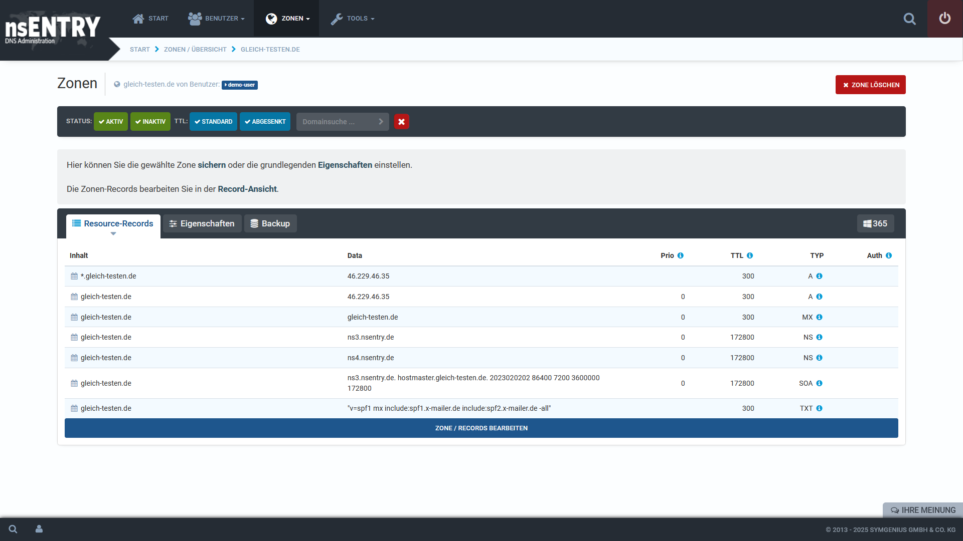 DNS-Zone - Resource-Records