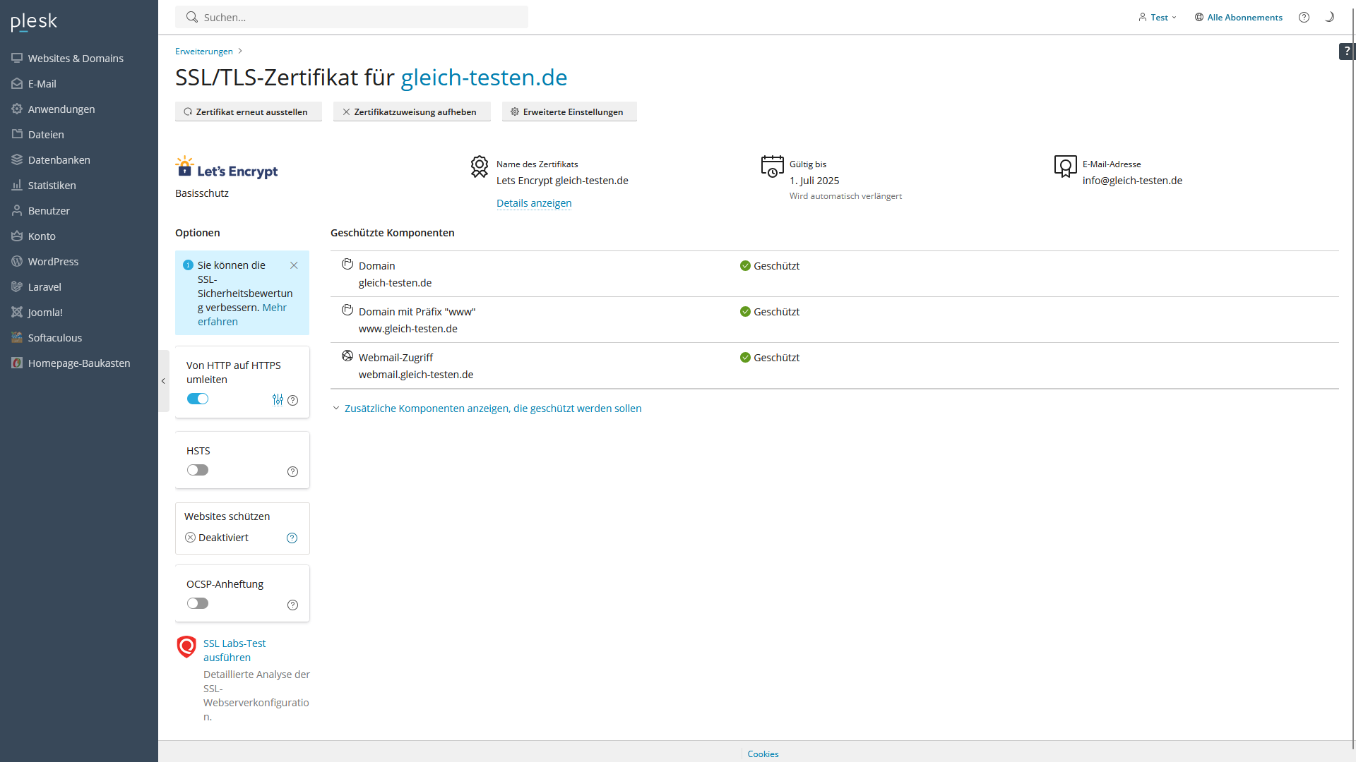 Zertifikatsverwaltung