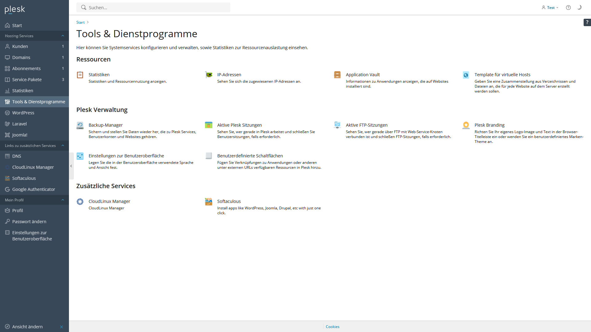 Tools und Dienstprogramme