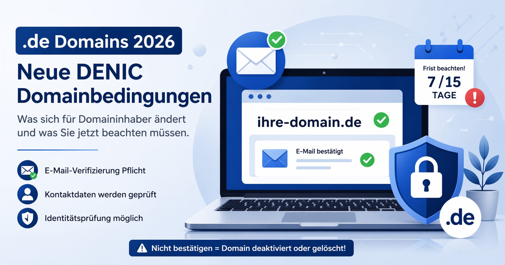 Denic: neue Domainbedingungen 2026 Denic: neue Domainbedingungen 2026