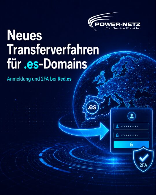 .es-Domaintransfer: Ein zusätzlicher Schritt ist jetzt erforderlich .es-Domaintransfer: Ein zusätzlicher Schritt ist jetzt erforderlich
